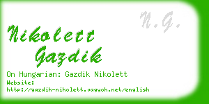 nikolett gazdik business card